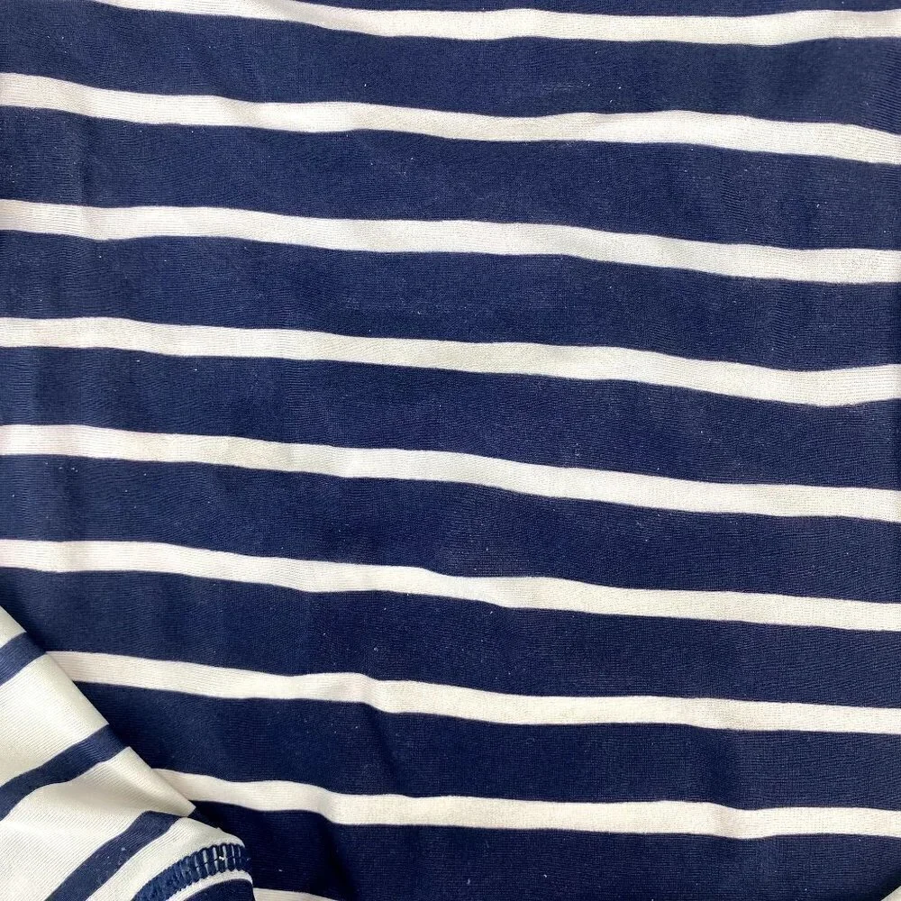 Hanna Andersson Stripe Rash Guard Navy Long Sleeve 4